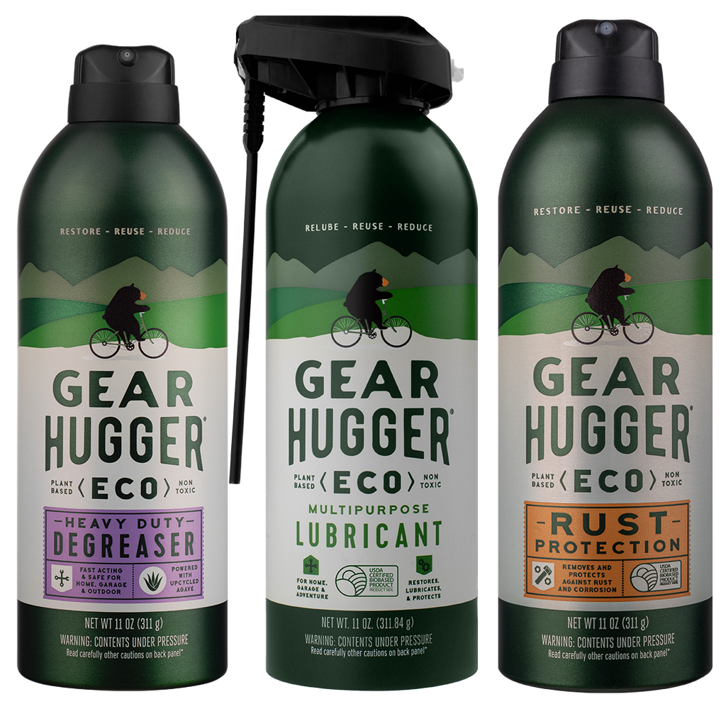 Gear Hugger Lubricant, Degreaser & Rust Remover - Eco-Friendly (11 oz, Pack of 3)